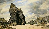 Rock Canvas Paintings - Steeple Rock Kynance